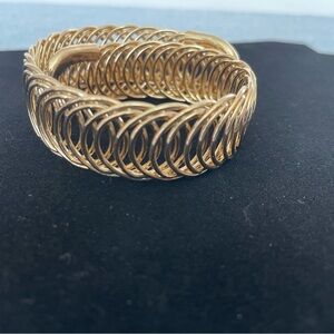 Elegant Gold-Tone Spiral Bracelet